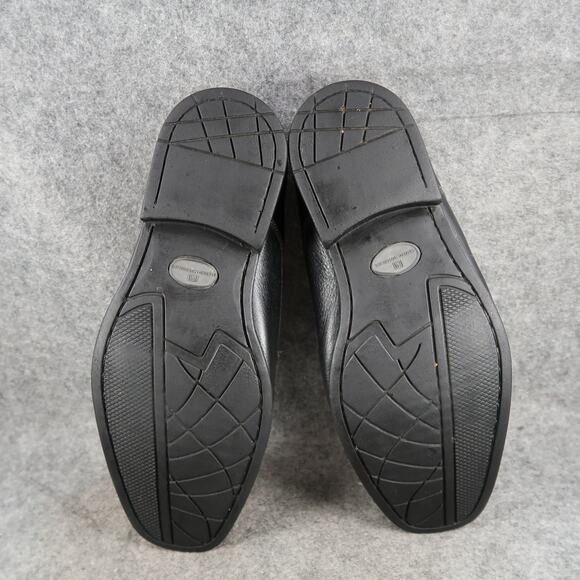 Sandro Moscoloni Shoes Mens 10.5 Derby Oxford Dress Leather Black Cap Square Toe